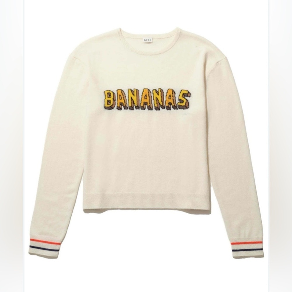 KULE The Bananas Pullover in Cream, Size S